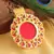 Beautiful Gold Tone Red Mango Kerala Style Pendant