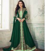 Green embroidered santoon salwar