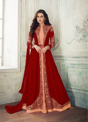 Maroon embroidered santoon salwar 1