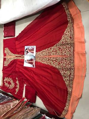 Maroon embroidered santoon salwar 2
