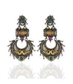 Red Green Golden Silver Designer Oxidised Earring