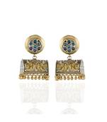 Golden Silver Designer Smart Look Oxidised Earring