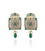 Green Cute Delicate Oxidised Peacock Design Earring