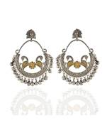 Black Golden Bali Pattern Designer Stylish Peacock Oxidised Earring