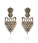Green Unique Designer Grapes Design Oxidised Earring