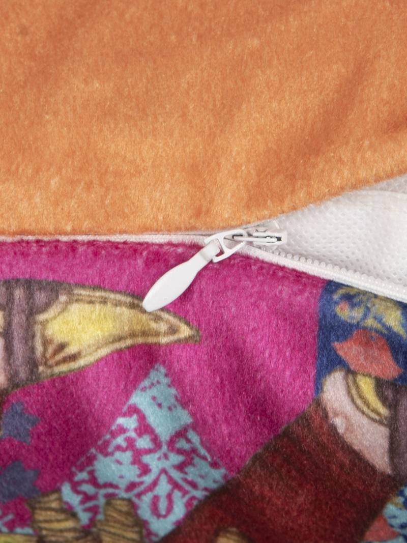 HOUZZCODE Multicoloured Set of 2 Ethnic Motifs Square Cushion Covers