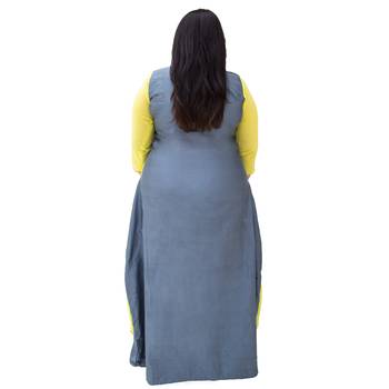 Grey plain art silk kurtas-and-kurtis 3
