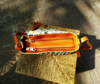 Checks Pattern Brown Sling Bag 4
