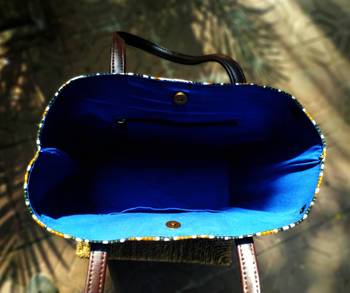 Brown Colored Checks Pattern Shoulder Bag 3