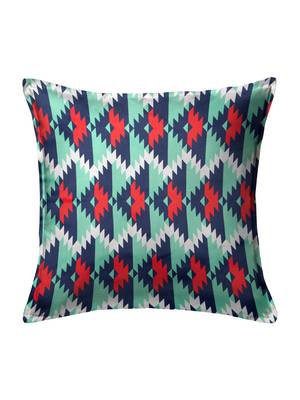 HOUZZCODE Multicoloured Set of 2 Geometric Square Cushion Covers 3