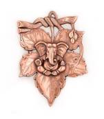 Metal Wall Hanging of Lord Ganesha on Creative Leaf