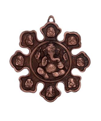 9 Variants of Lord Ganesha Metal Wall Hanging 1
