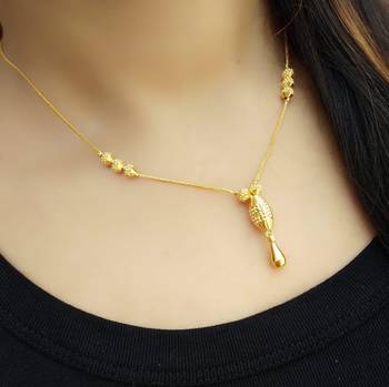 Gold diamond mangalsutra 1