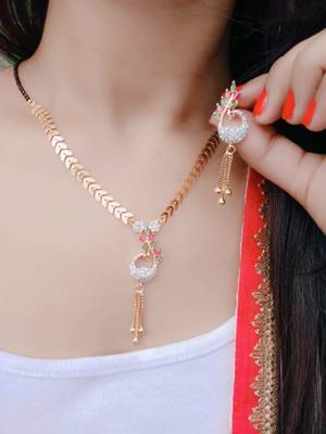 Multicolor diamond mangalsutra 1