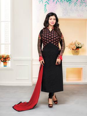 Black printed georgette salwar 1