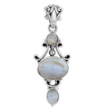 Blue Agate Pendants 1