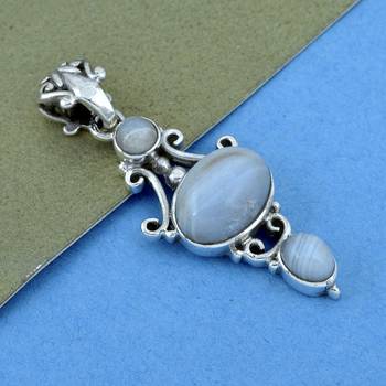 Blue Agate Pendants 2