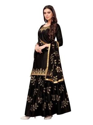 Black Embroidered Cotton Salwar 2