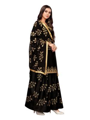 Black Embroidered Cotton Salwar 3