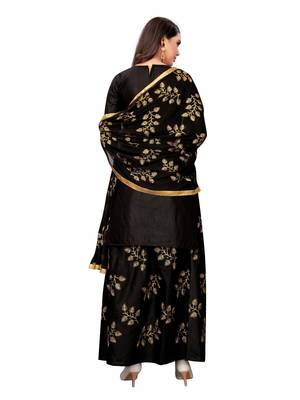 Black Embroidered Cotton Salwar 4