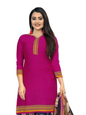 Pink Printed Crepe Salwar 2
