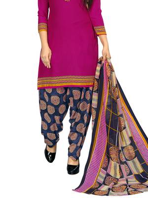 Pink Printed Crepe Salwar 3