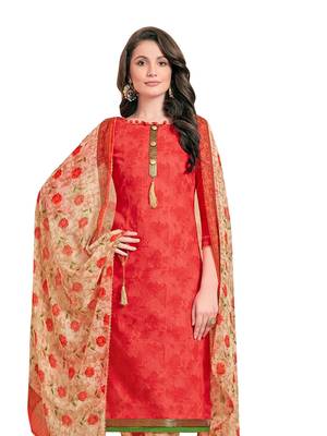 Red Printed Poly Cotton Salwar 2