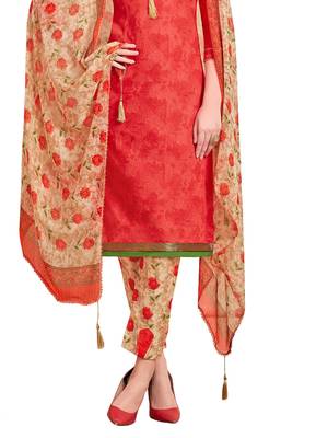 Red Printed Poly Cotton Salwar 3
