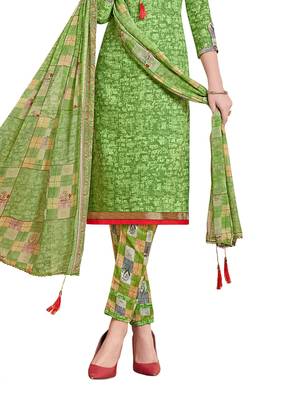 Green Printed Poly Cotton Salwar 3