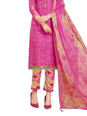 Pink Printed Poly Cotton Salwar 3