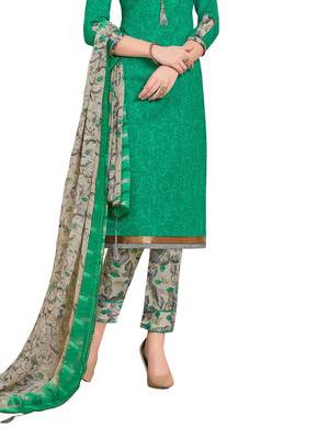 Green Printed Poly Cotton Salwar 3