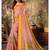 Peach woven cotton saree with blouse