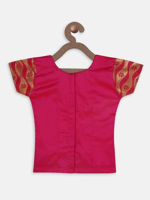 Purple South Indian Pattu Pavadai Set For Girls 2