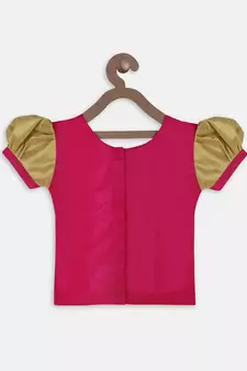 Pink South Indian Pattu Pavadai Sets For Girls
