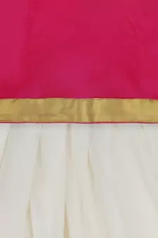 Pink South Indian Pattu Pavadai Sets For Girls
