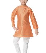 Multicolor plain cotton boys-kurta-pyjama