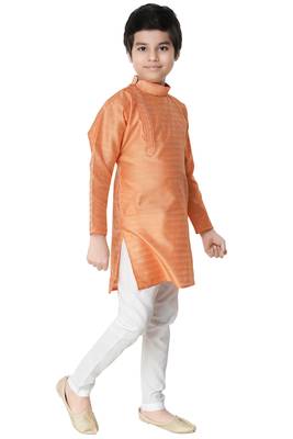Multicolor plain cotton boys-kurta-pyjama 3