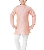 Multicolor plain cotton boys-kurta-pyjama