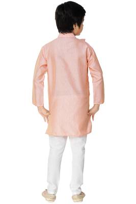 Multicolor plain cotton boys-kurta-pyjama 4