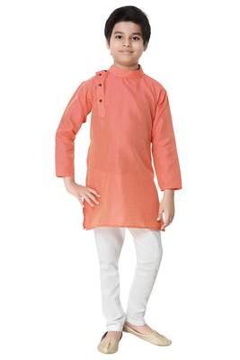 Multicolor plain cotton boys-kurta-pyjama 1