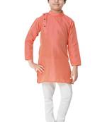 Multicolor plain cotton boys-kurta-pyjama
