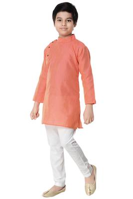 Multicolor plain cotton boys-kurta-pyjama 3