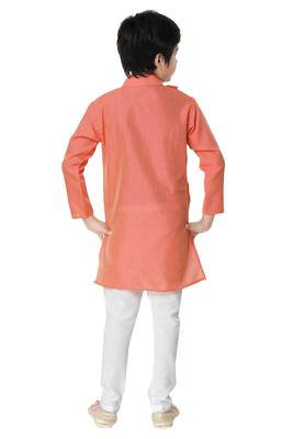 Multicolor plain cotton boys-kurta-pyjama 4