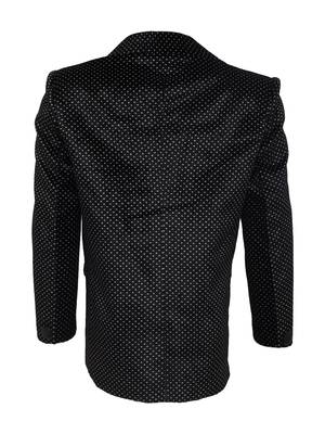 Black plain velvet boys-blazer 2