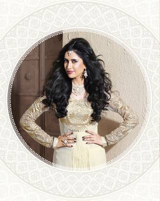 White embroidered crepe salwar 2