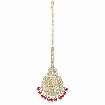 Latest Gold Plated Kundan Pearl Fancy Necklace Jewellery Set for Women Bridal 6
