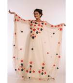 Cream Georgette Embroidered Zari Work Islamic Kaftans