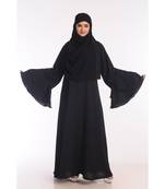 Black Nida Embroidered Zari Work Abaya