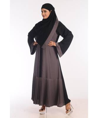 Multicolor Nida Embroidered Zari Work Abaya 3