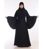 Black Nida Embroidered Zari Work Abaya